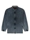 Diesel Jacket In Recycled Nylon Taslan In Blue