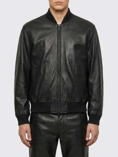 Diesel Men Reversible J-held Padded Nylon Bomber Jacket In Black