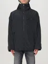 Diesel W-hennes Logo-piped Parka In Schwarz