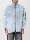 Diesel Denim Jacket With Oval D In Blue