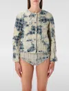 Diesel Light Blue Distressed Cotton Denim Jacket In Multi