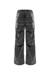 Diesel P Rodige Grey Metallic Low Rise Trousers In Black