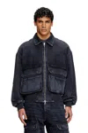 Diesel Jacket In Batavia-weave Denim In Black
