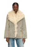 Diesel Jacket In Floating-thread Jacquard Denim In Blue