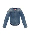 Diesel Jacket In Ghost Embossed Denim In Blue