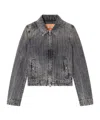 Diesel Jacket In Herringbone Denim In Black