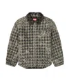 Diesel Houndstooth Blazer With Frayed Edges And Pocket In Black