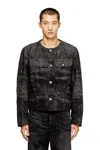Diesel Denim Jacket With Chest And Flap Pockets In Black