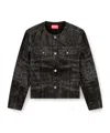 Diesel Denim Jacket With Chest And Flap Pockets In Black