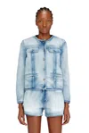 Diesel Jacket In Medium-light Skeleton Denim In Blue