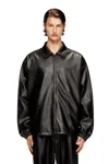 Diesel Jacket In Treated Technical Fabric In Black