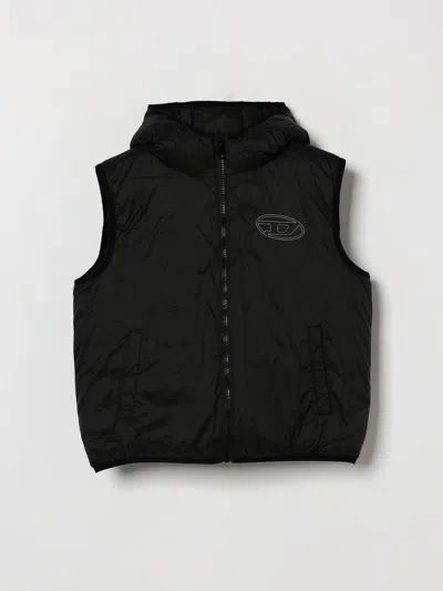 Diesel Jacket Kids Color Black In Gray