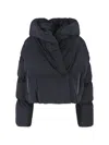 Diesel Cropped Down Jacket In Black