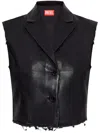 Diesel G-baryt Wool Blend Buttoned Vest In Black