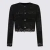 Diesel Black Cotton Denim Jacket In Black