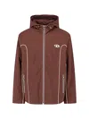 Diesel Piped Hooded Jacket In Brown