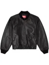 Diesel L-ilyan Leather Jacket In Multicolor