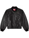 Diesel L-ilyan Leather Jacket In Multicolor