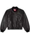 Diesel L-ilyan Leather Jacket In Multicolor