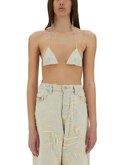 DIESEL JACQUARD DENIM TOP