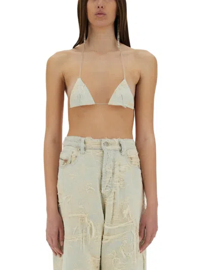 Diesel Jacquard Denim Top In Multi