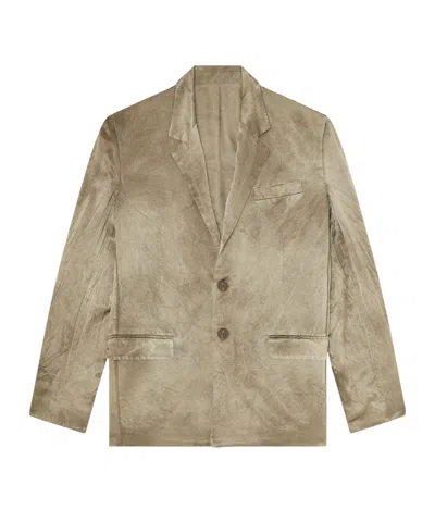 Diesel J-andre Wrinkled-effect Blazer In Animal Print
