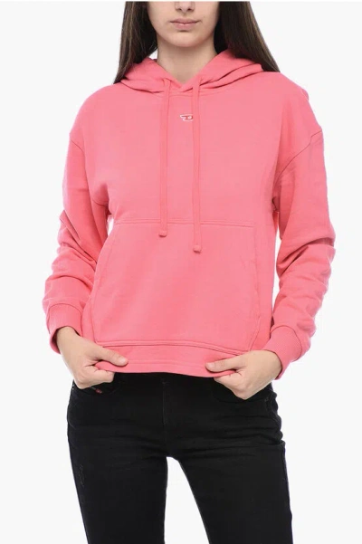 Diesel Jaral Hoodie With Embroidered Logo In Pink