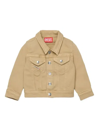 Diesel Babies' Jaromyb Jjj Buttoned Pocket Jacket In Brown