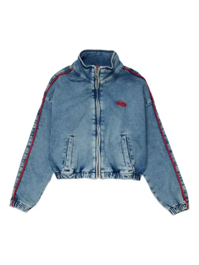Diesel Kids' Jaxy Jjj Denim Jacket In Blue