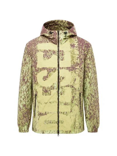 Diesel J-brick Logo-print Jacket In Green