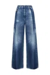 Diesel High-waisted Wide-leg Denim Jeans
