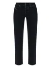 Diesel Straight Trousers With Belt Loops And Contrast Stitching In Black