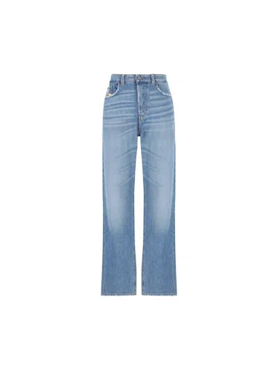Diesel Straight Leg Jeans In Blue