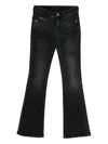 Diesel Straight Leg Trousers Flared Hem In Black