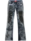 Diesel D-shark Bootcut Jeans In Black