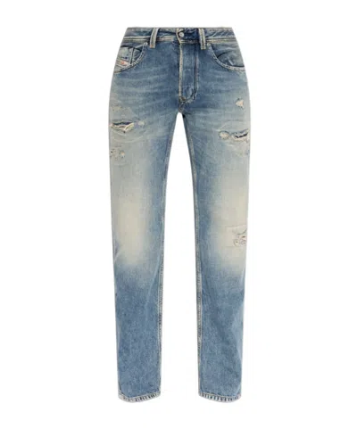 Diesel 1985 Larkee Distressed Jeans In Blue