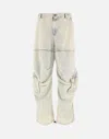 Diesel Wide Jeans D-arne 0cbcv In Beige/blue