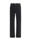 Diesel Black Cotton Relaxed Fit Jeans In Black