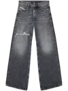 Diesel 1996 D-sire Low-rise Wide-leg Jeans In Black