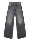 Diesel 1996 D-sire Low-rise Wide-leg Jeans In Blue