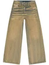 Diesel Straight-leg Jeans In Faded Beige Cotton In Blue