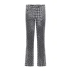 Diesel Houndstooth Pattern Jeans With Flared Leg Design In Blue