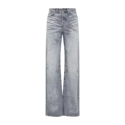 Diesel Vintage Inspired Five Pocket Denim Trousers In Gray
