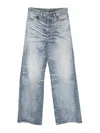 Diesel Light Blue Acid-wash Wide-leg Jeans In Blue