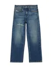 Diesel 2001 D-macro Mid-rise Straight-leg Jeans In Blue