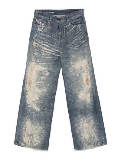 Diesel Low Waist Bleached Effect 1996 D-sire Jeans In Blue