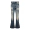 Diesel Logo-patch Flared Jeans In Blue