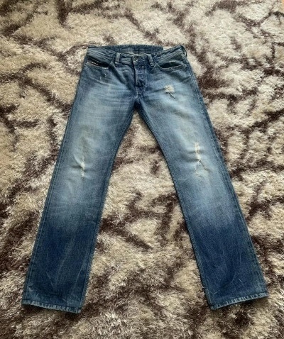 Pre-owned Diesel Jeans Blue Rust Distressed Denim Jeans