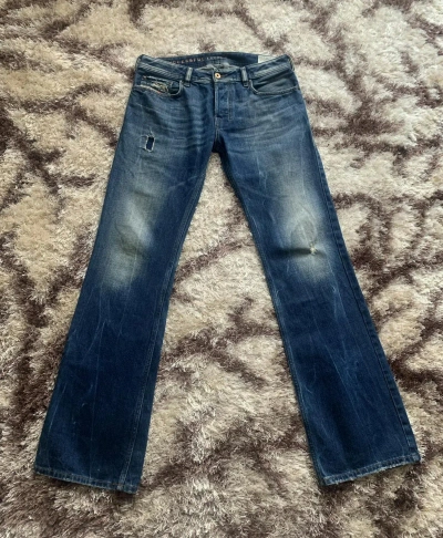 Pre-owned Diesel Jeans Blue Rust Distressed Denim Jeans