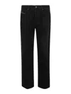 Diesel Straight-leg Black Pants In Azul